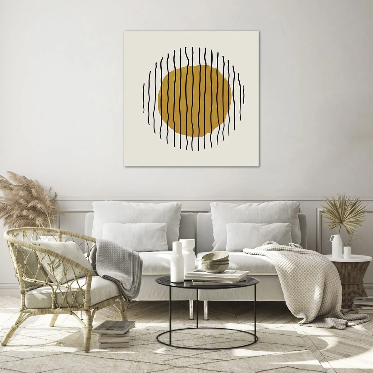 Üveg kép - A hőtől remegő absztrakció - 50x50 cm