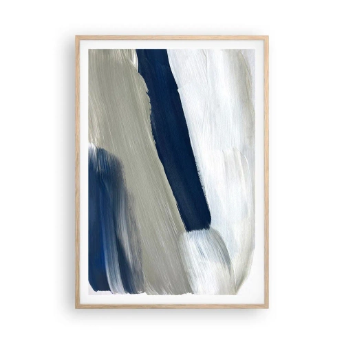 Poszter világos tölgy keretben - Találkozás a fehérrel - 70x100 cm