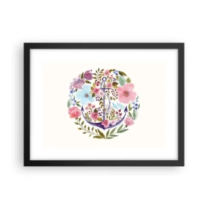 Poszter fehér keretben - Egy tengerész jó éjszakai alvása - 40x30 cm