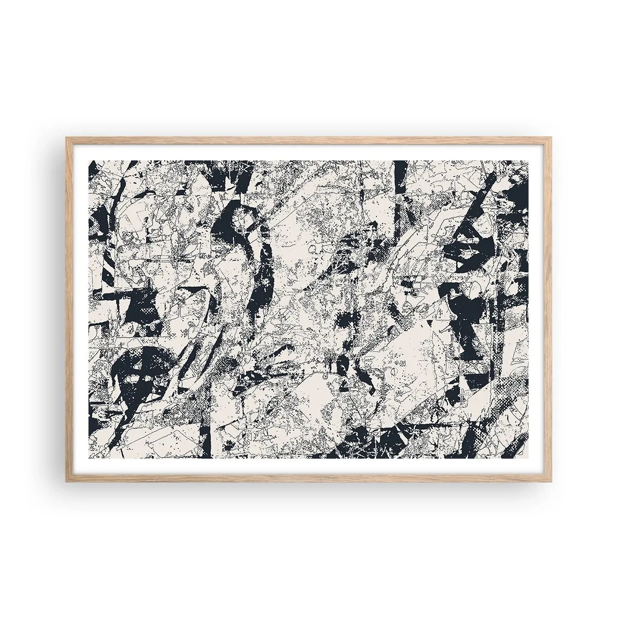 Poszter világos tölgy keretben - Az ellentétek egymásba fonódása - 100x70 cm