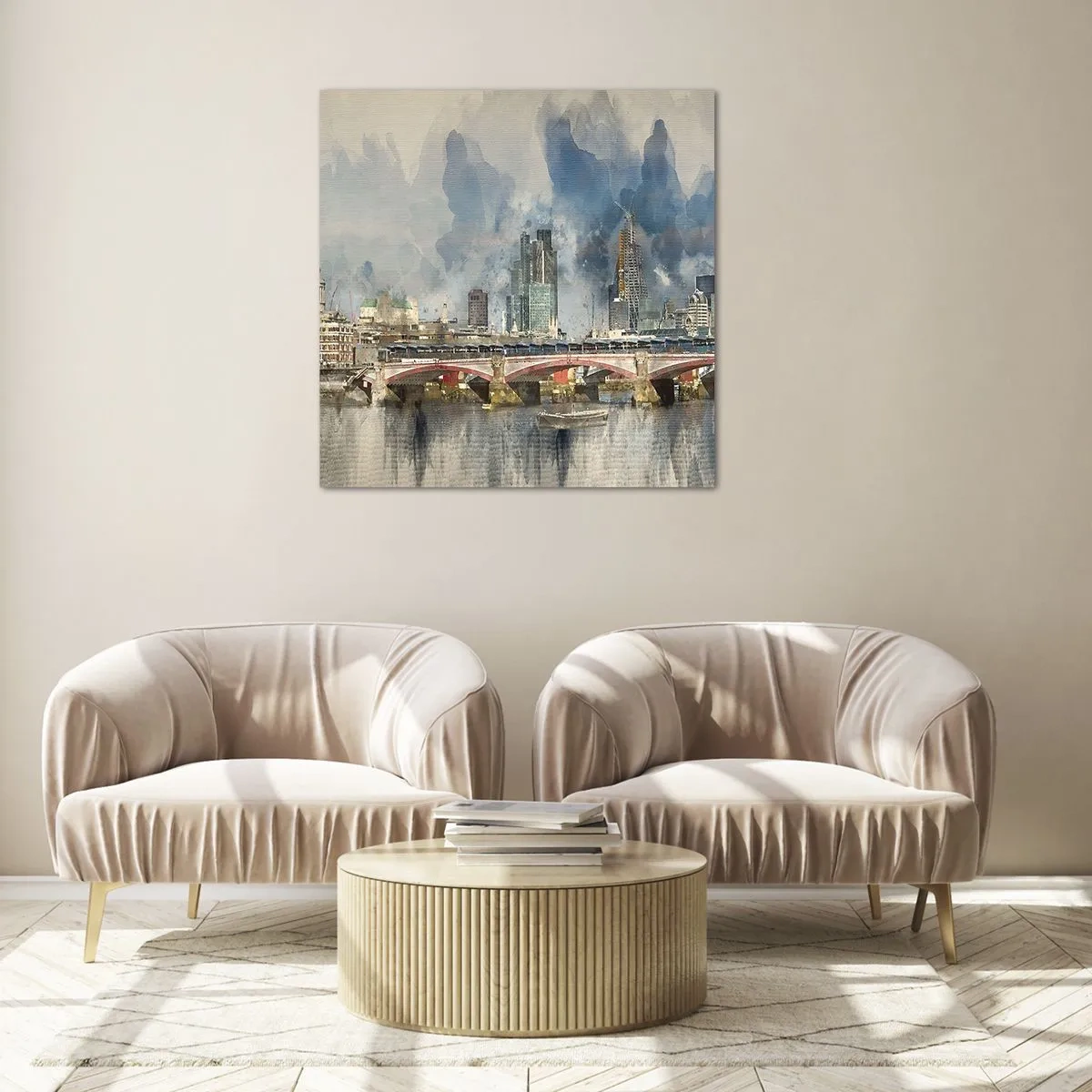 Üveg kép - London teljes pompájában - 60x60 cm