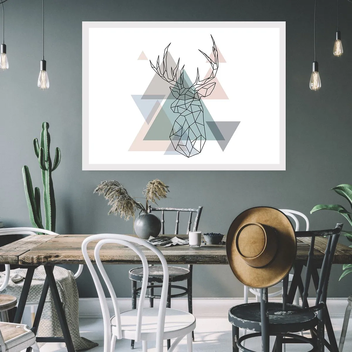 Poszter - Egy geometrikus erdőben - 100x70 cm