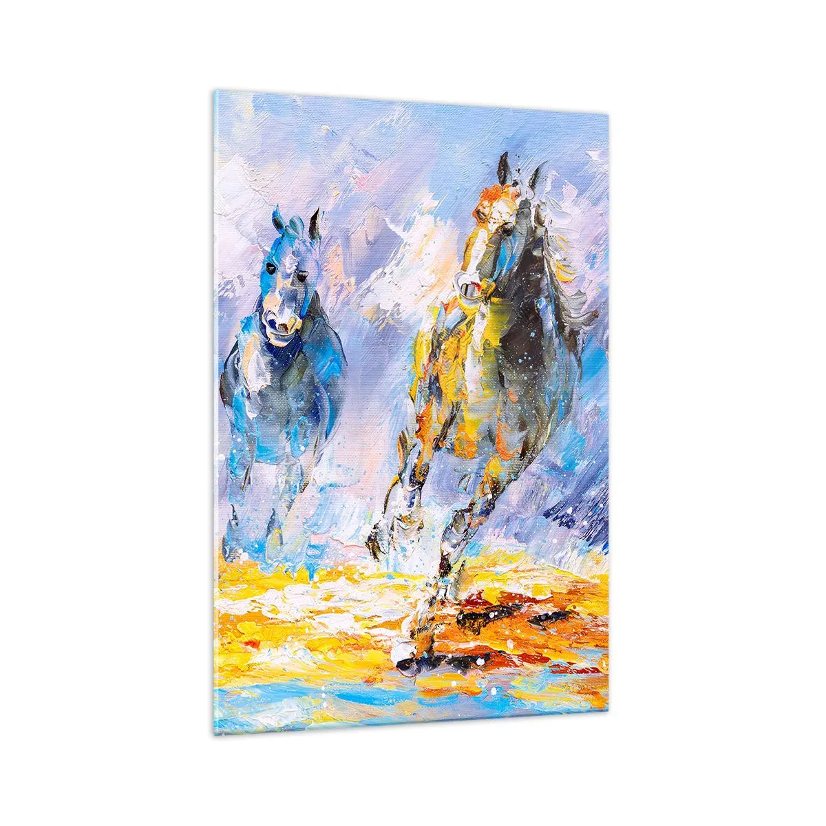 Üveg kép - Átvágtatva a vakító fényen - 70x100 cm