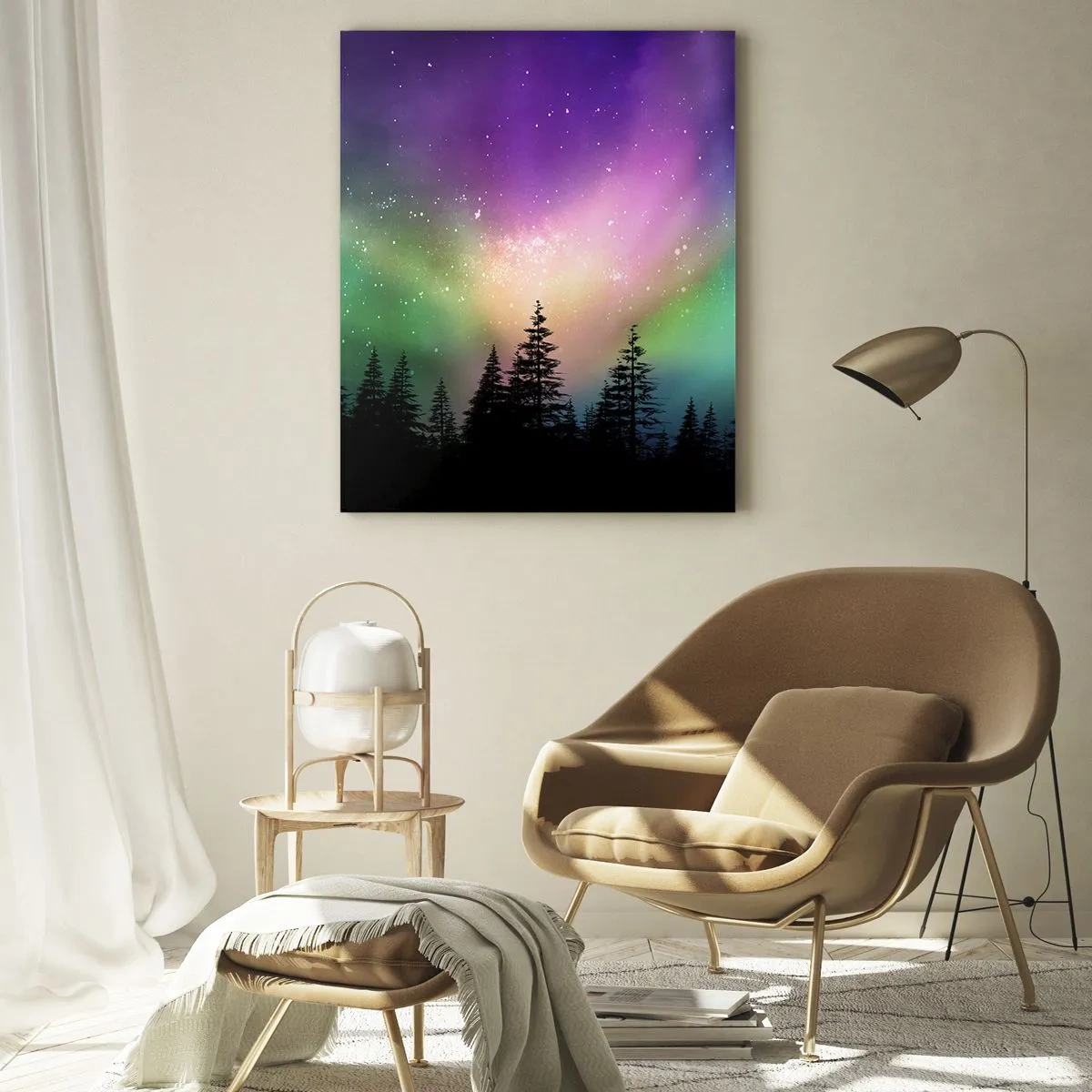 Üveg kép - Fehér varázslat - 50x70 cm