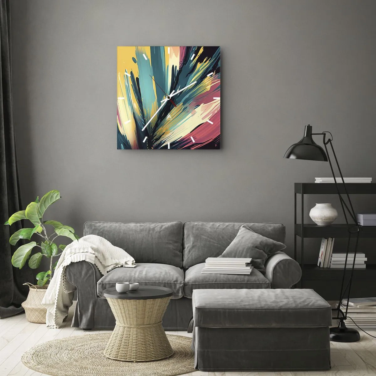 Falióra, Óra - Kompozíció - az öröm robbanása - 40x40 cm