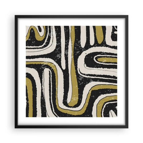 Poszter fehér keretben - Kompozíció: traktusok és sikátorok - 50x50 cm