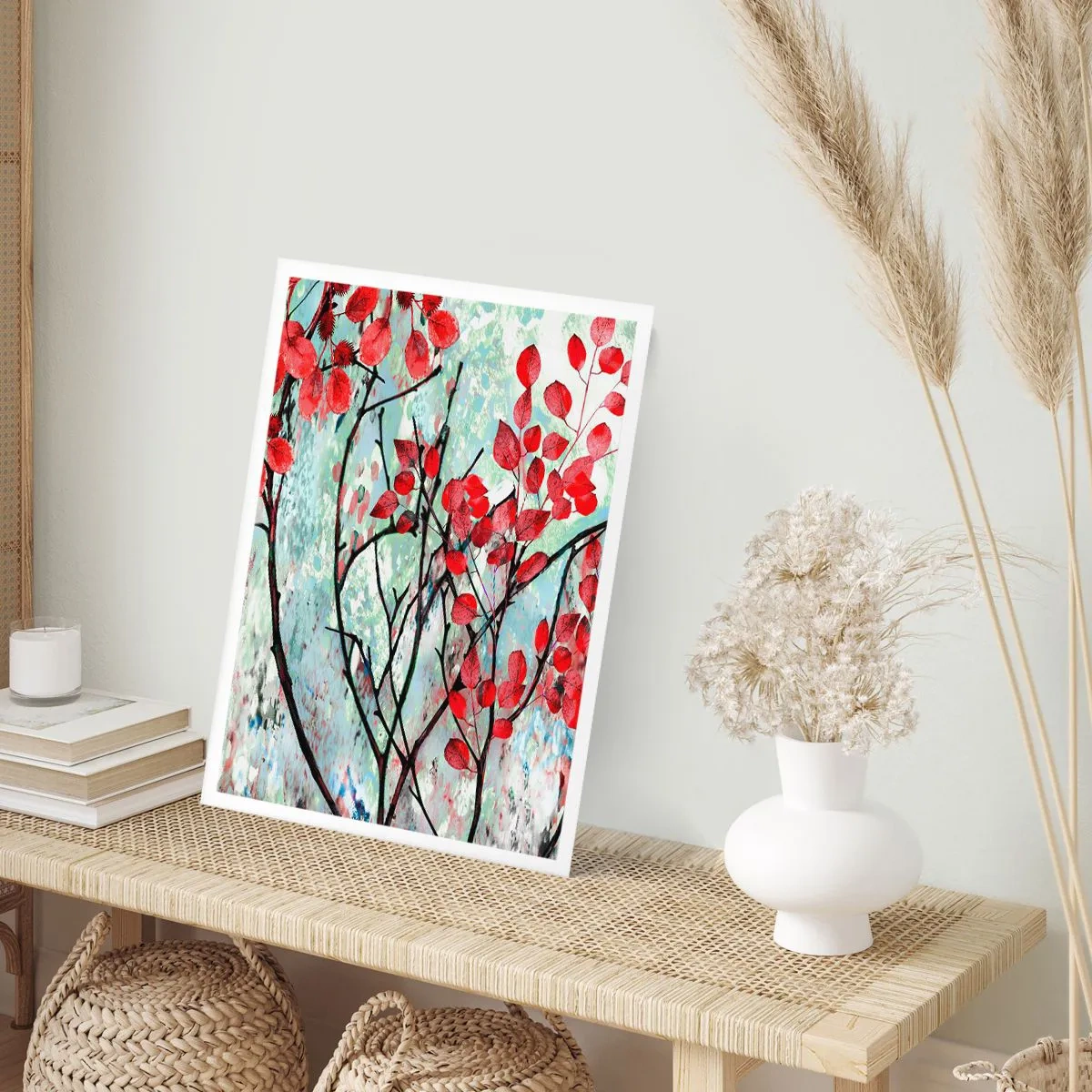 Poszter - Fa skarlát színben - 50x70 cm