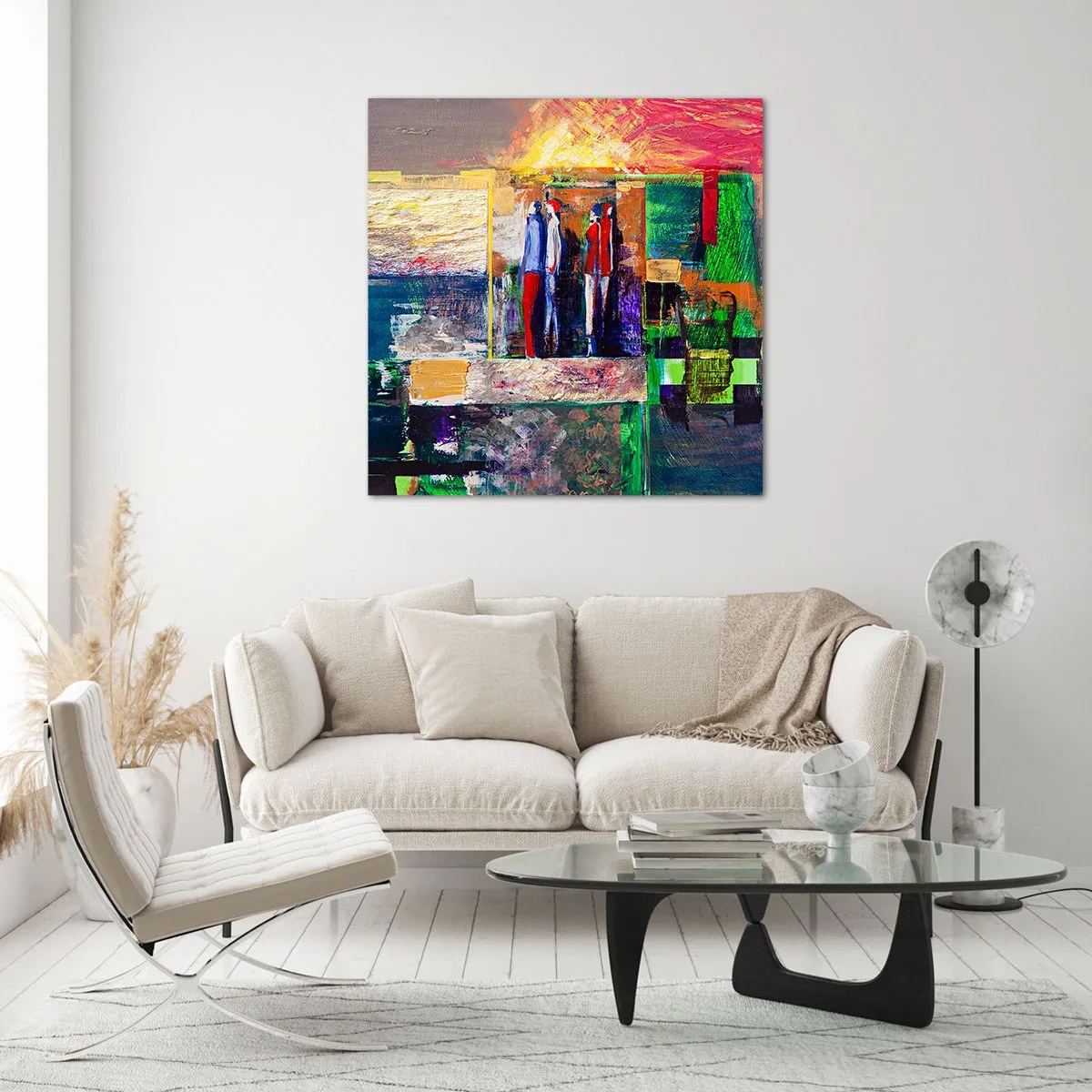 Üveg kép - Kapcsolatok és érzelmek - 40x40 cm