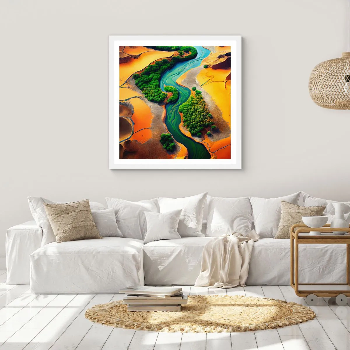 Poszter fekete keretben - Életetadó folyó - 50x50 cm