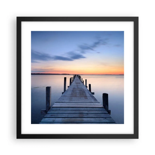 Poszter fehér keretben - A derűs szürkület nyugalma - 40x40 cm