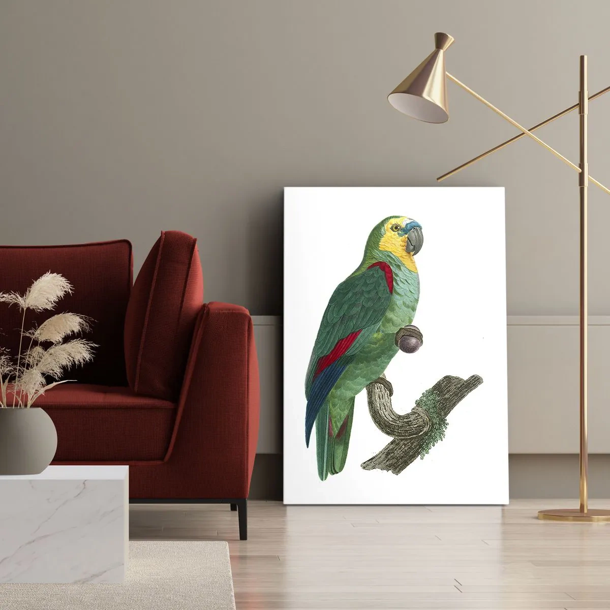 Vászonkép - Papagáj portré - 70x100 cm