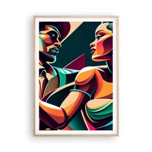 Poszter világos tölgy keretben - A szív ritmusában - 70x100 cm