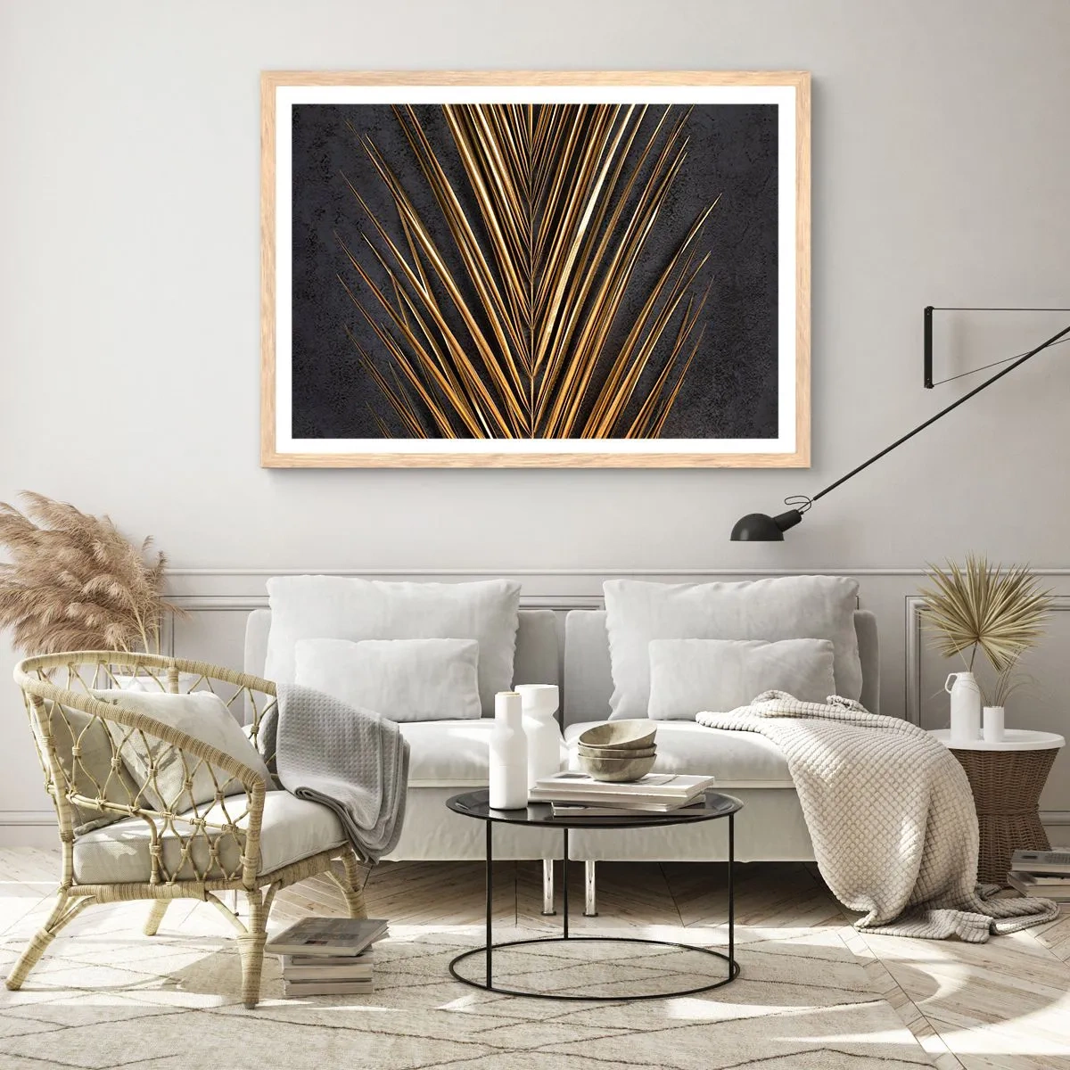 Poszter világos tölgy keretben - A trópusok aranya - 70x50 cm