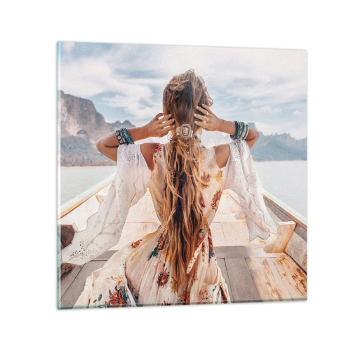 Üveg kép - Az út a boldogság felé  - 50x50 cm