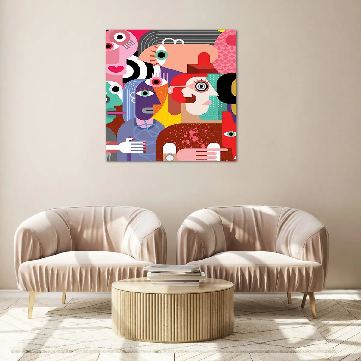 Üveg kép - Picassó úrtól vagyunk - 60x60 cm