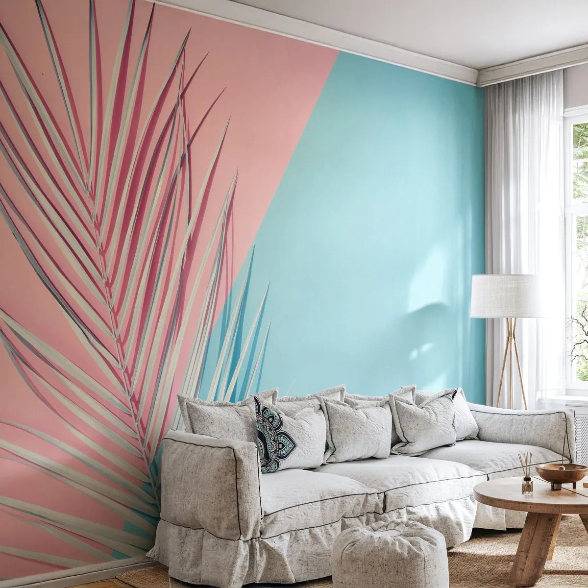 Fotótapéta Premium Canvas - Trópusi impresszió - Pálmafa levél, Absztrakció, Grafika - 250x175 cm