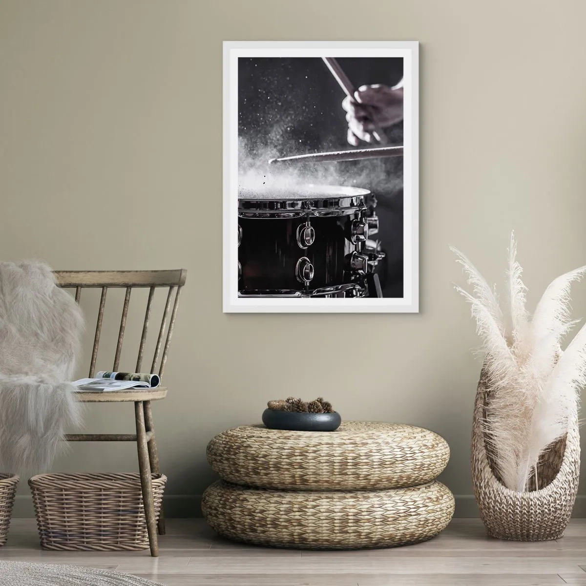 Poszter fekete keretben - A zene pulzusa - 30x40 cm