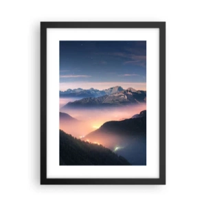 Poszter fehér keretben - Fény a völgyekben - 30x40 cm