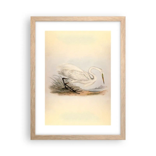 Poszter világos tölgy keretben - Hölgy a nádasban - 30x40 cm