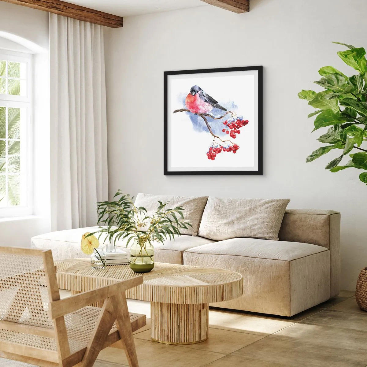 Poszter fehér keretben - Téli színben - 60x60 cm