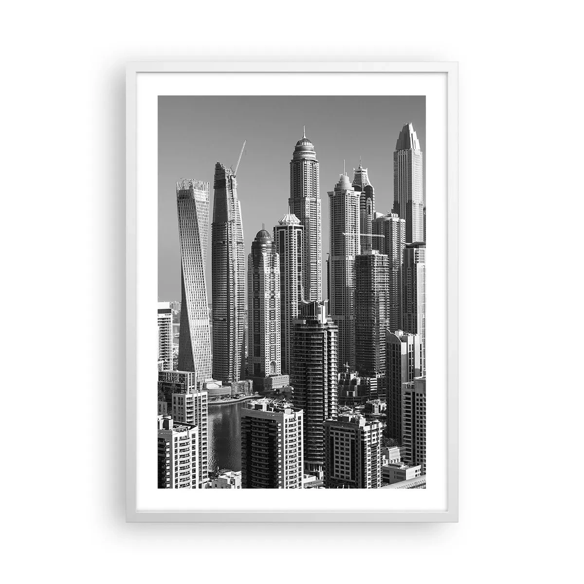 Poszter fekete keretben - Város a sivatagban - 50x70 cm