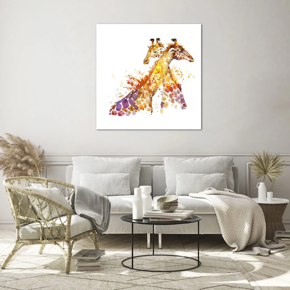 Üveg kép - Ez barátság vagy szerelem? - 70x70 cm