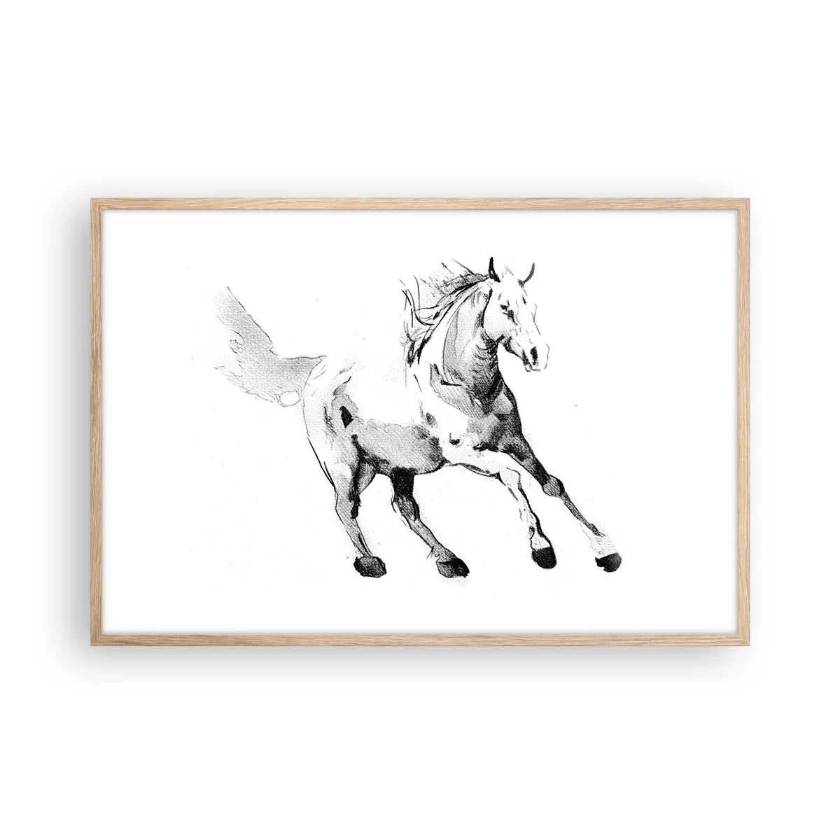 Poszter világos tölgy keretben - Megszelídíthetetlen lélek - 91x61 cm