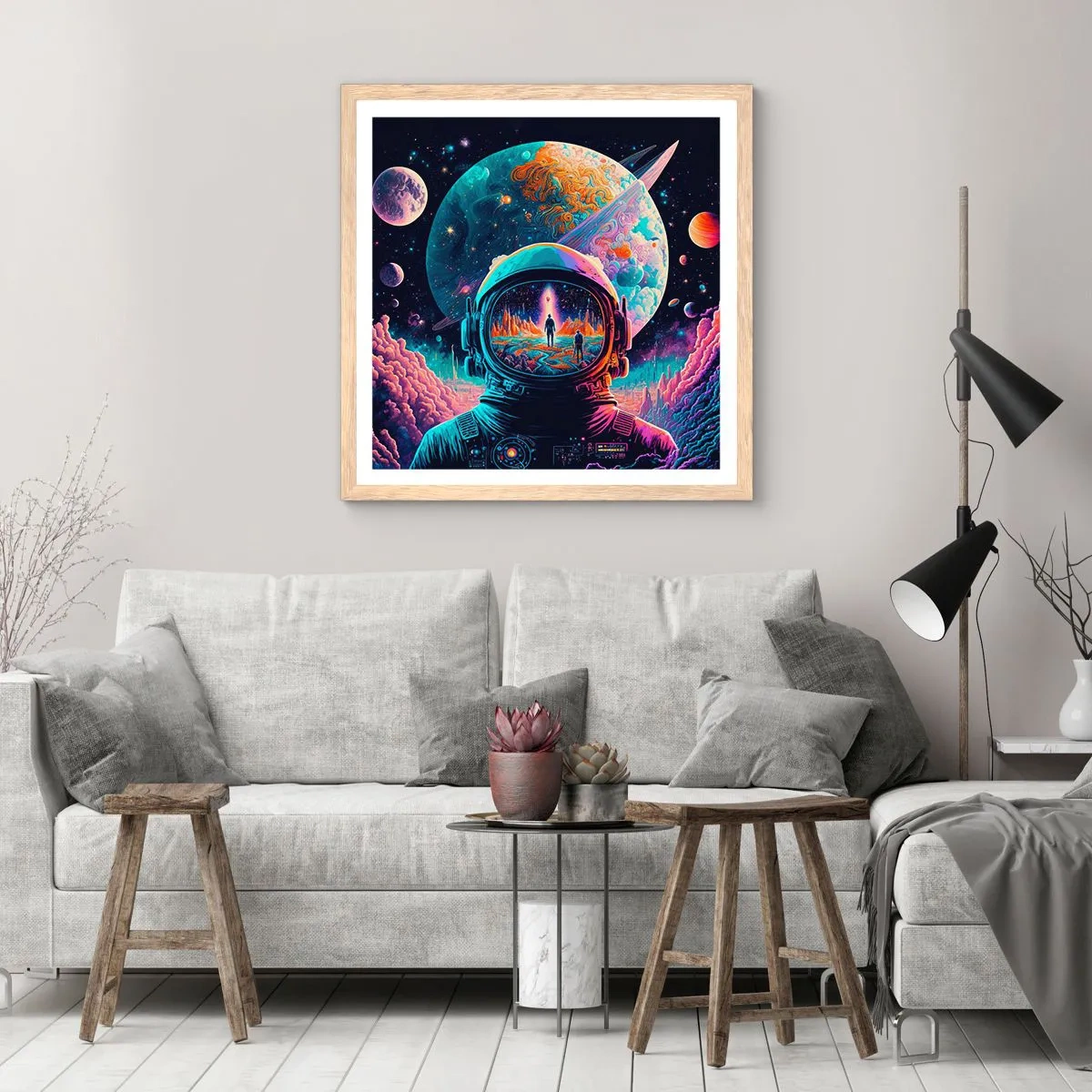 Poszter világos tölgy keretben - A filozófusok sosem álmodtak erről - 40x40 cm