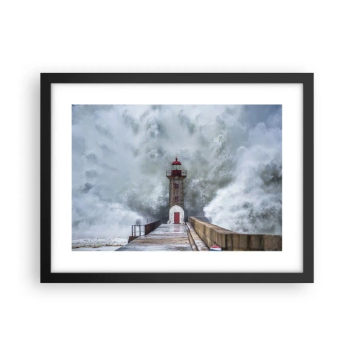 Poszter fehér keretben - A vizek ordítása, a vihar zaja - 40x30 cm