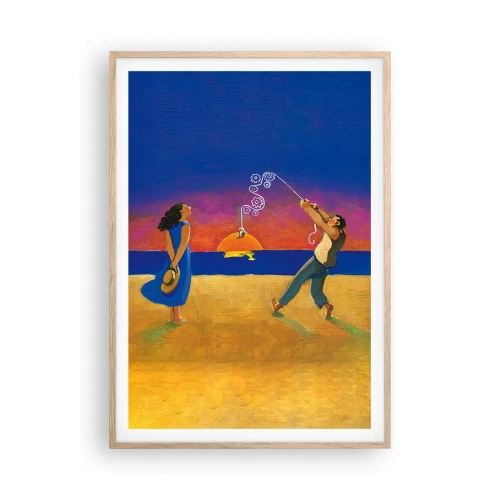 Poszter világos tölgy keretben - Több, mint egy csillag az égből - 70x100 cm