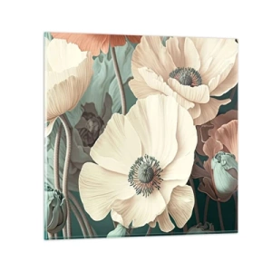 Üveg kép - Pipacsok suttogása - 70x70 cm
