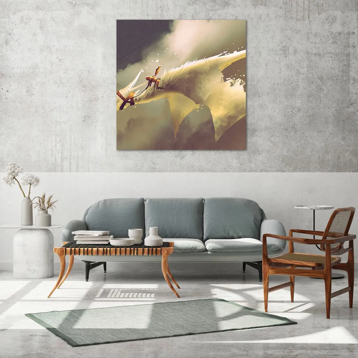 Üveg kép - Segítségre a világnak - 40x40 cm