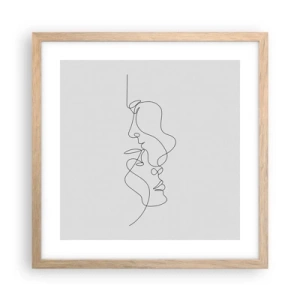 Poszter világos tölgy keretben - Gyászos sóvárgás - 40x40 cm