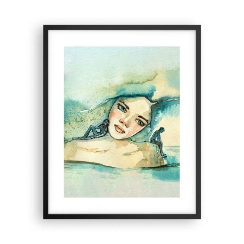 Poszter fehér keretben - Am I blue? - 40x50 cm