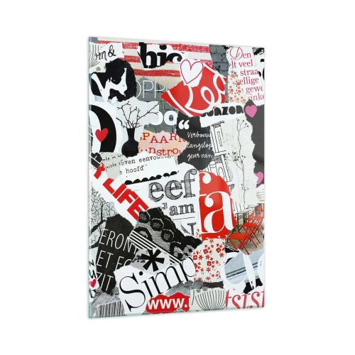 Üveg kép - Hipszter kollázs - 50x70 cm