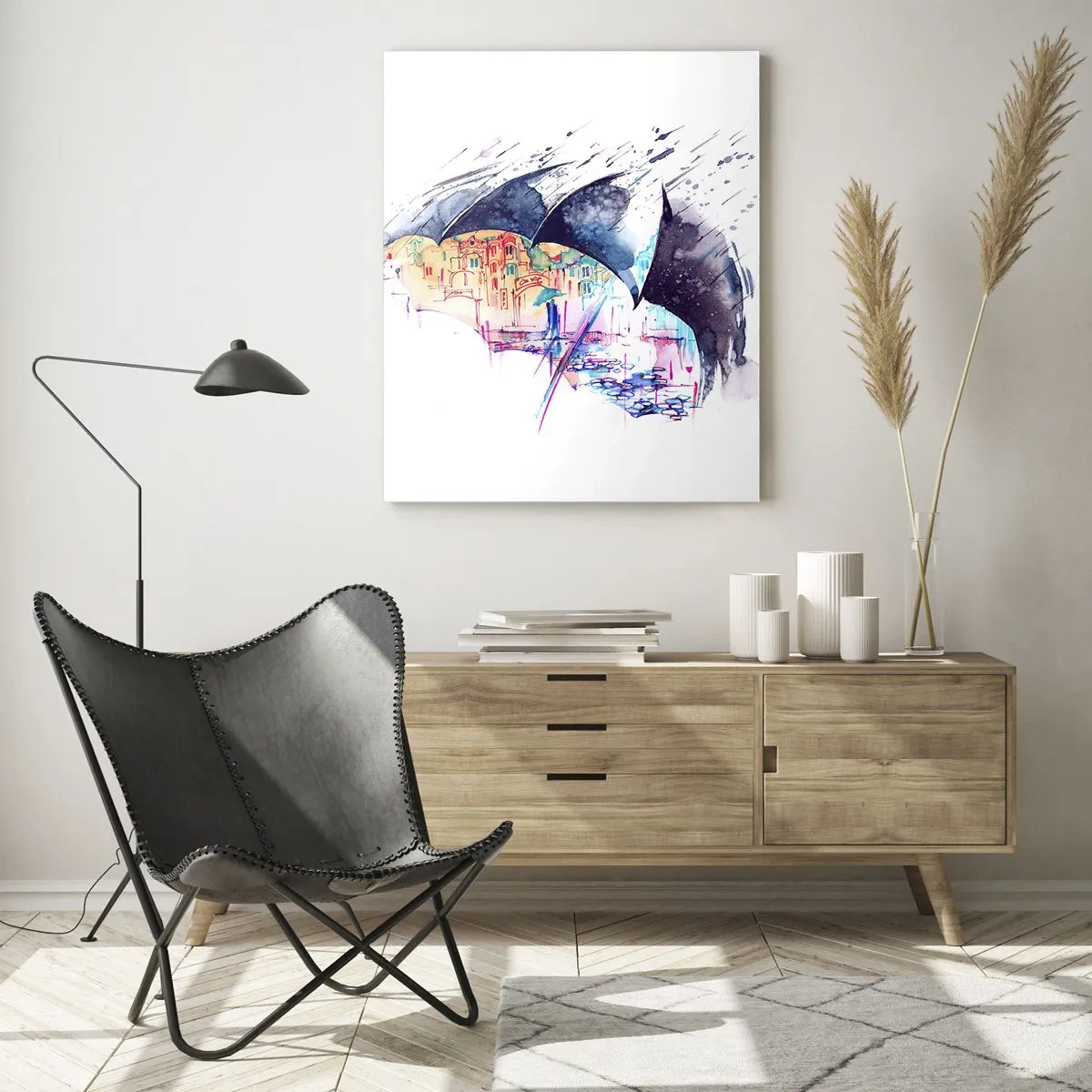 Üveg kép - Sétálj az esőben - 70x100 cm