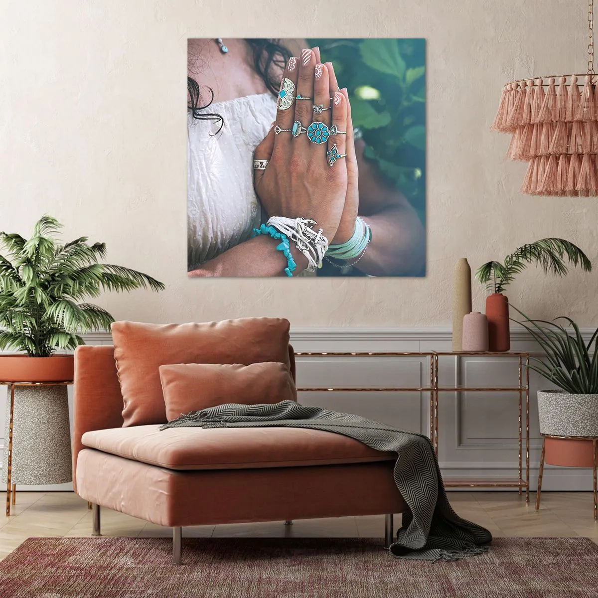 Vászonkép - Üdvözöljük a lét középpontjában - 60x60 cm