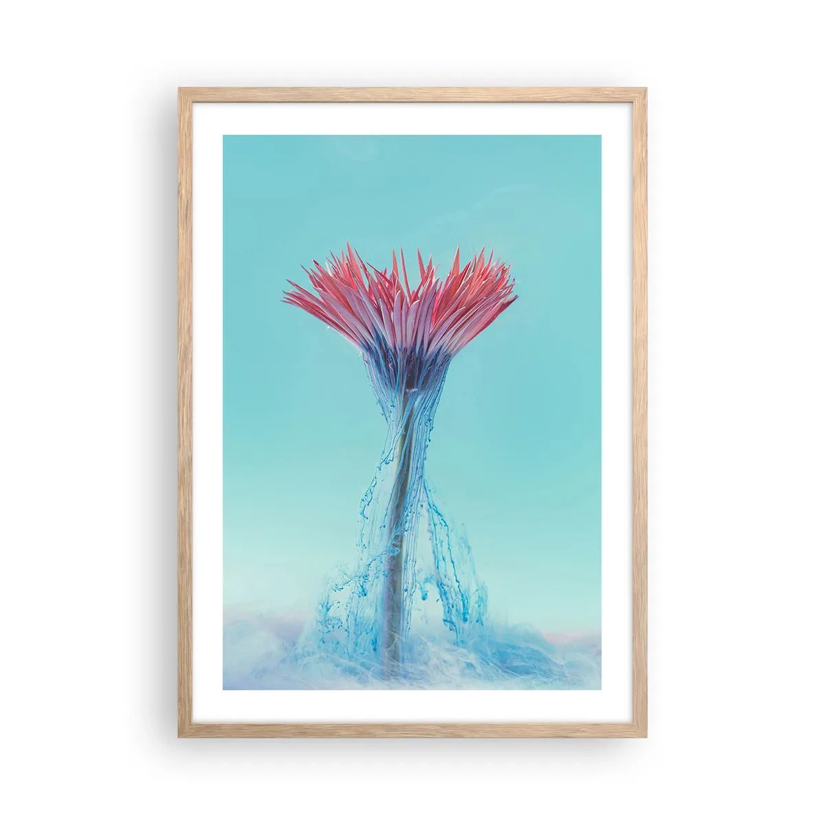 Poszter világos tölgy keretben - Élénkítő ölelésben - 50x70 cm