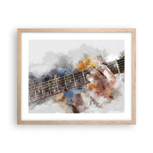 Poszter világos tölgy keretben - Költészet a húrok között - 50x40 cm