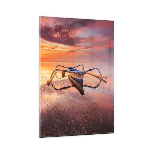 Üveg kép - Egy trópusi este nyugalma - 80x120 cm