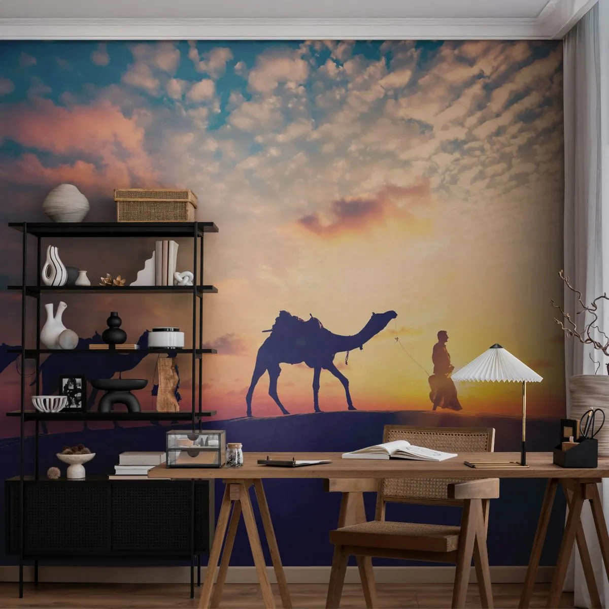 Fotótapéta Standard Eco - A kelet titokzatos szelleme - Tájkép, Sivatag, Teve - 400x280 cm