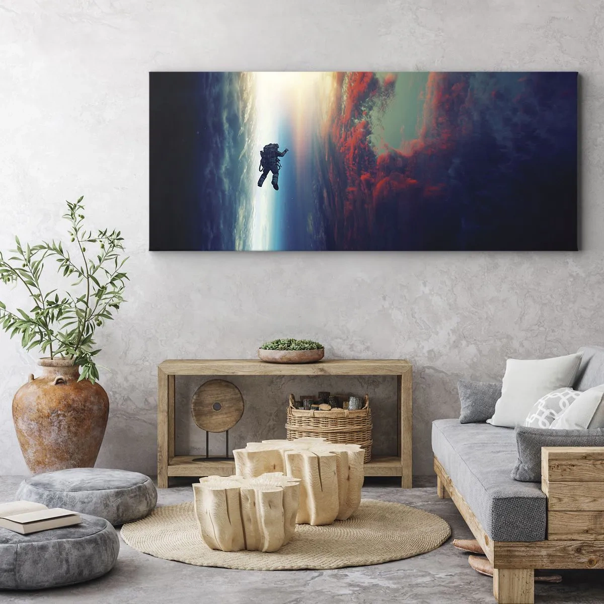 Vászonkép - Szembenézés az univerzummal - 100x40 cm