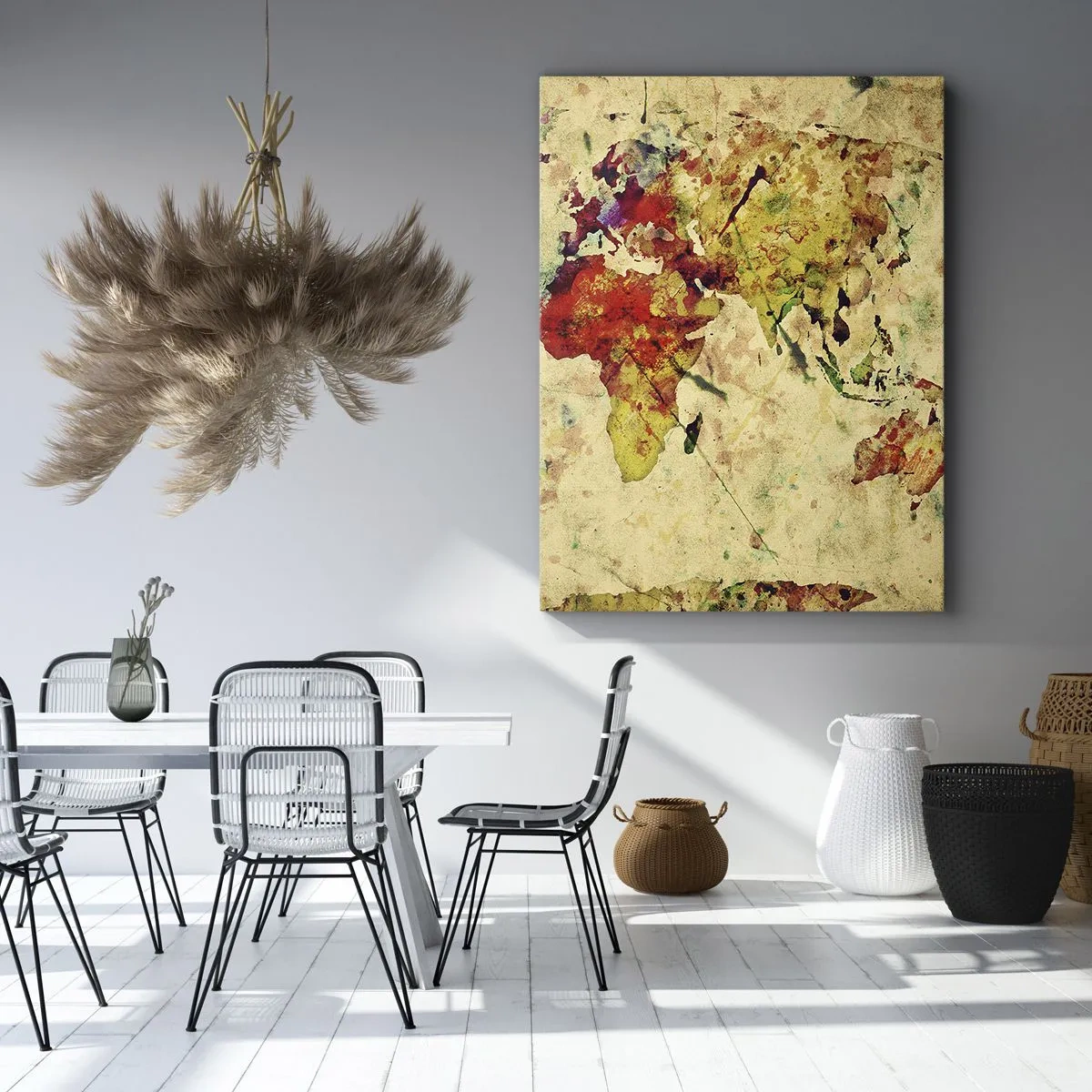 Vászonkép - Az élet, mint a színes térképpapír - 50x70 cm