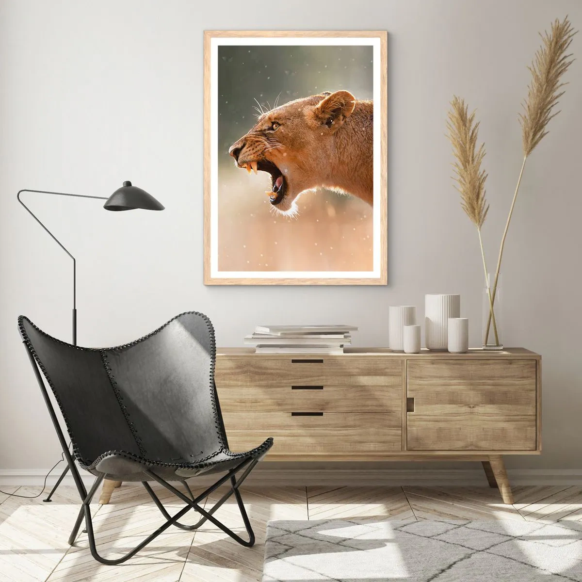 Poszter világos tölgy keretben - Próbálj meg nem hallgatni - 70x100 cm