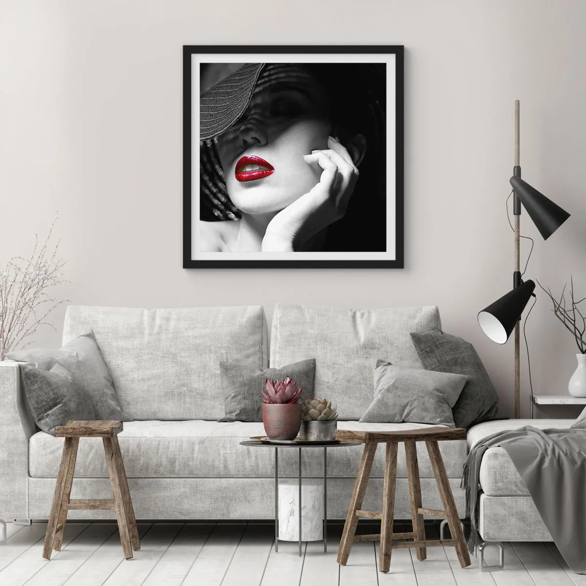 Poszter fehér keretben - Egy tanulmány Scarletben - 50x50 cm