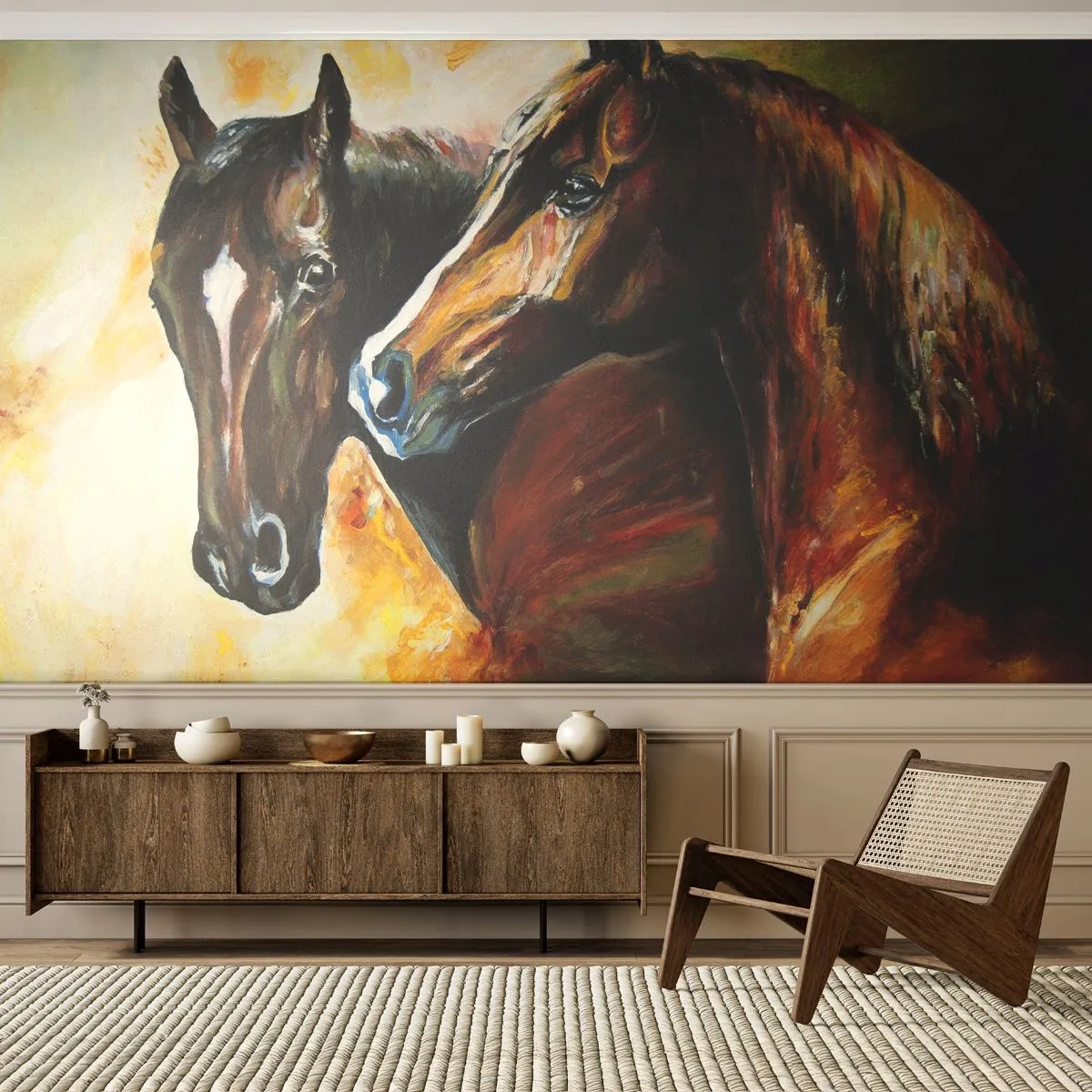 Fotótapéta Standard Eco - Kétszer annyi sárm - Állatok, Lovak, Természet - 400x280 cm