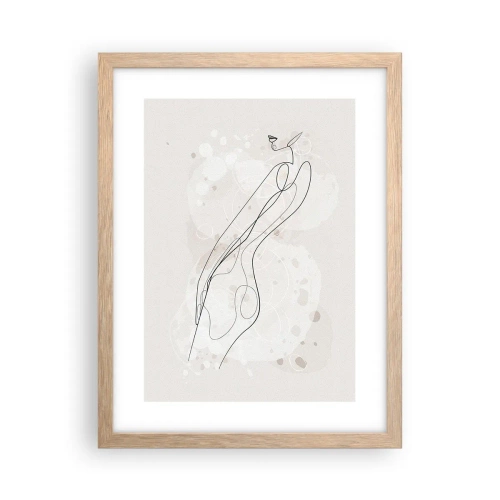 Poszter világos tölgy keretben - Eltévedni nézésben - 30x40 cm