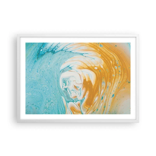 Poszter fekete keretben - Pasztell örvény - 70x50 cm