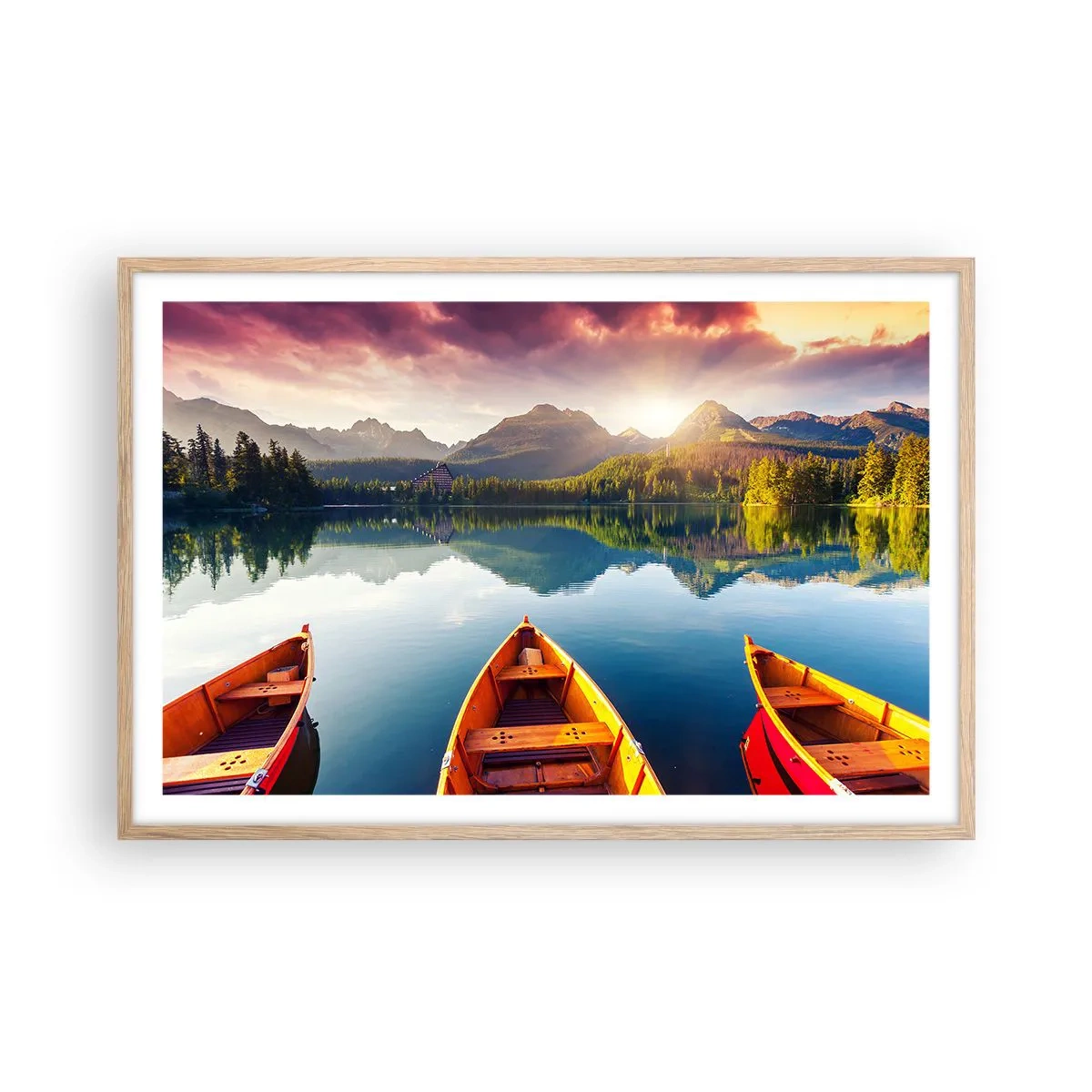 Poszter világos tölgy keretben - Semmi a természet ellen - 91x61 cm