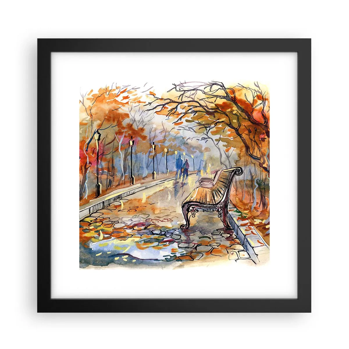 Poszter fehér keretben - Kiránduljunk együtt az őszbe - 30x30 cm